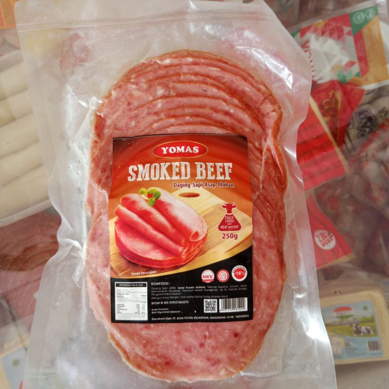 

Yomas Smoked Beef 250g, Champ Daging Burger Ayam Isi 6pcs