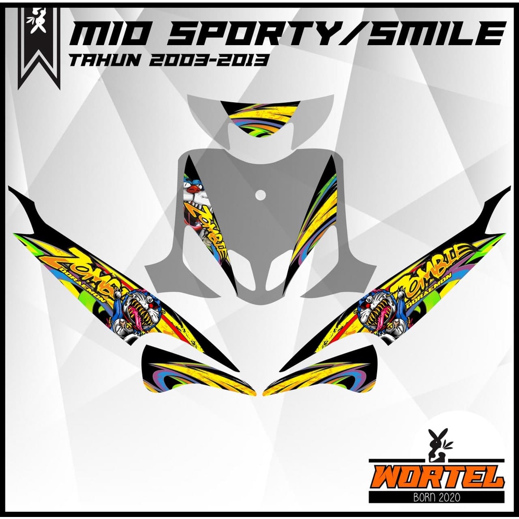 Striping Mio-Stiker lis Decal Motor Mio Smile Mio Sporty Doraemon