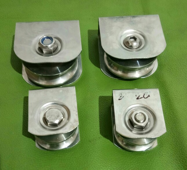 Roda Stainless 2 Inch Roda Pintu Geser 2 Inci Roda Pagar Roda Sliding Lemari 201
