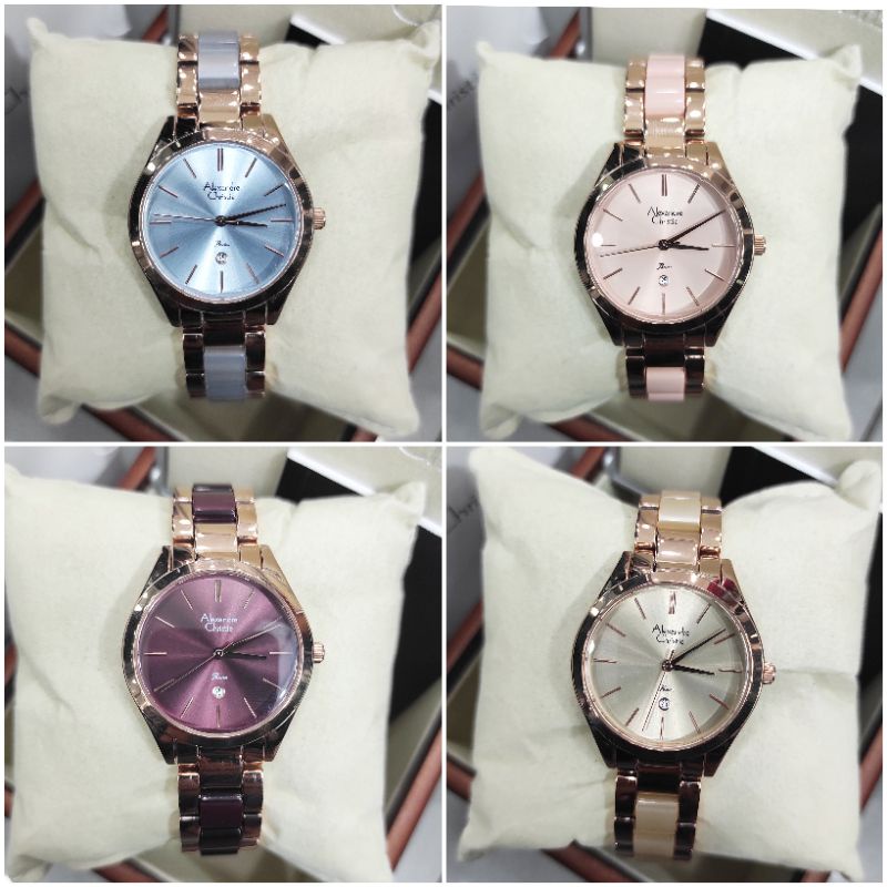 JAM TANGAN WANITA ALEXANDRE CHRISTIE AC 2919 NEW AC2919 KOMBINASI KERAMIK ORIGINAL