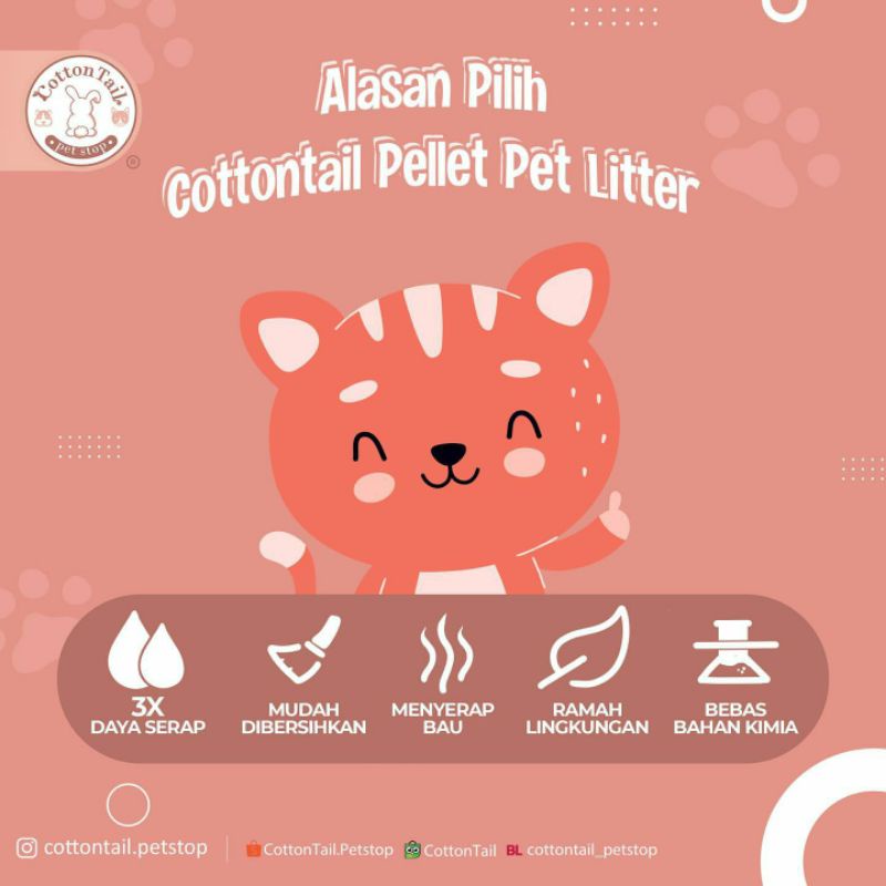 Cottontail Pellet Pet Litter - Wood Cottontail Pellet Pet Litter 1kg