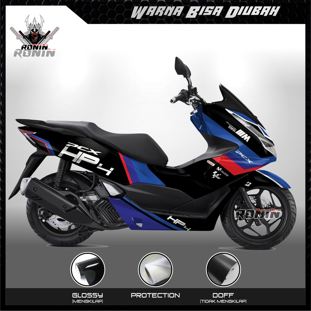 Sticker decal FULL BODY All New PCX 160 Motif BMW Livery Black