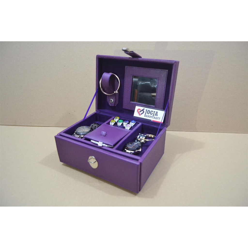 Full Purple Jewelry Box / Kotak Tempat Perhiasan