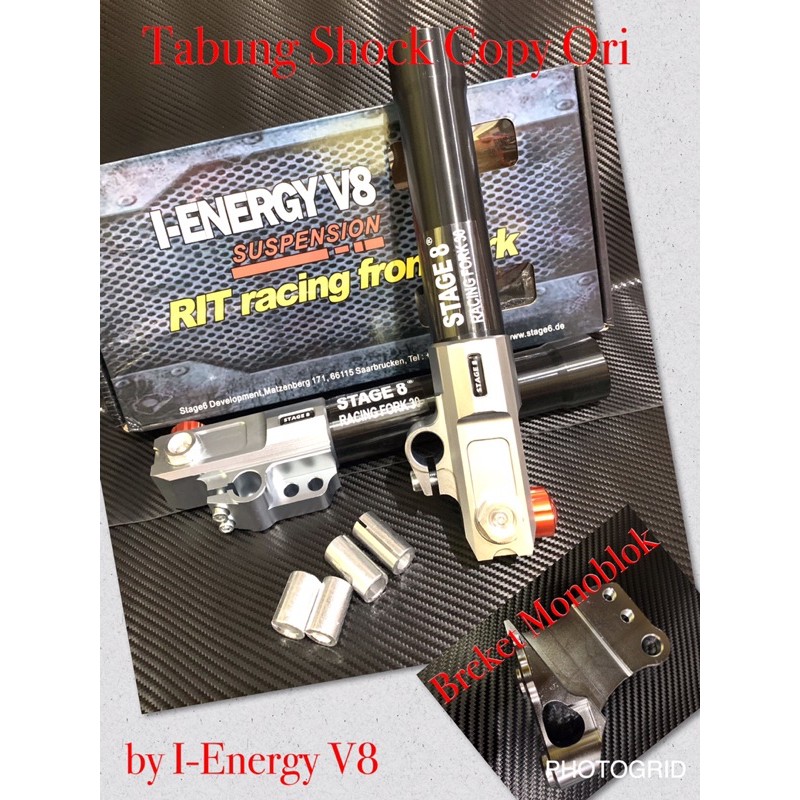 Tabung Shock Depan V8 Stage Copy Ori Black I-Enegry V8 Front Shock Tube Variation FOURSIX_46