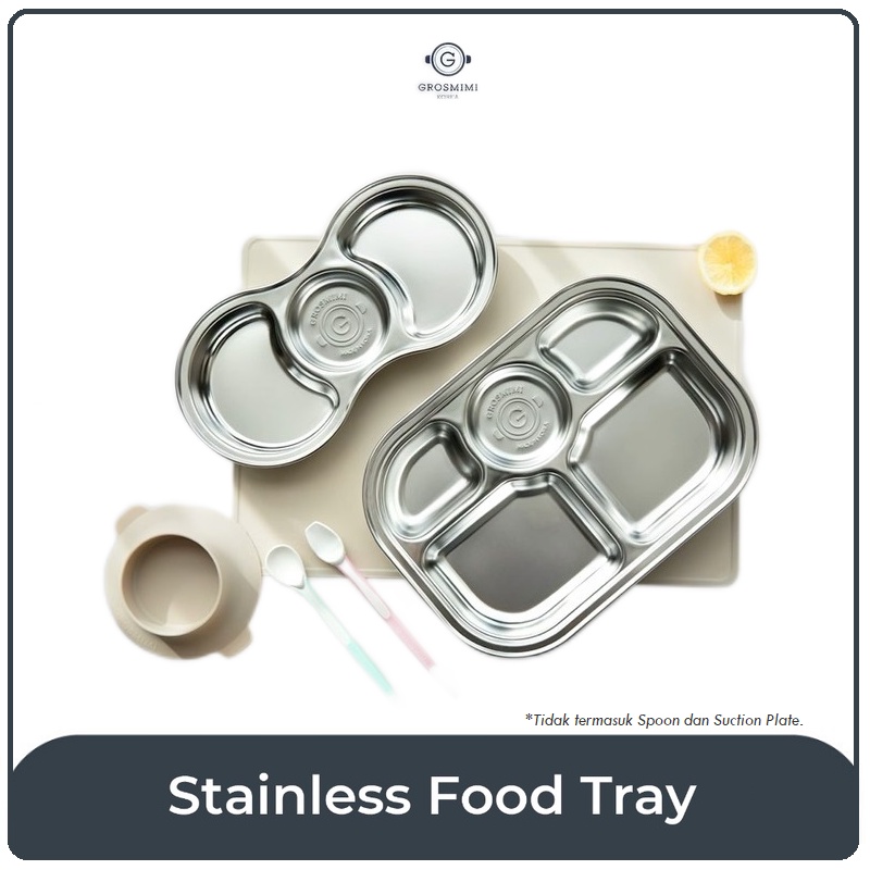 Grosmimi Stainless Baby Food Tray | Wadah Makanan