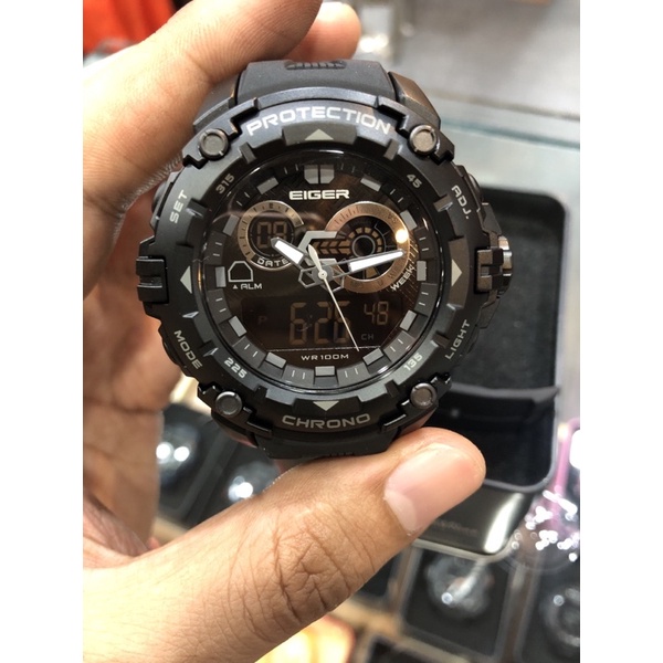 EIGER001 JAM TANGAN PRIA ALVERSTONE BLACK original