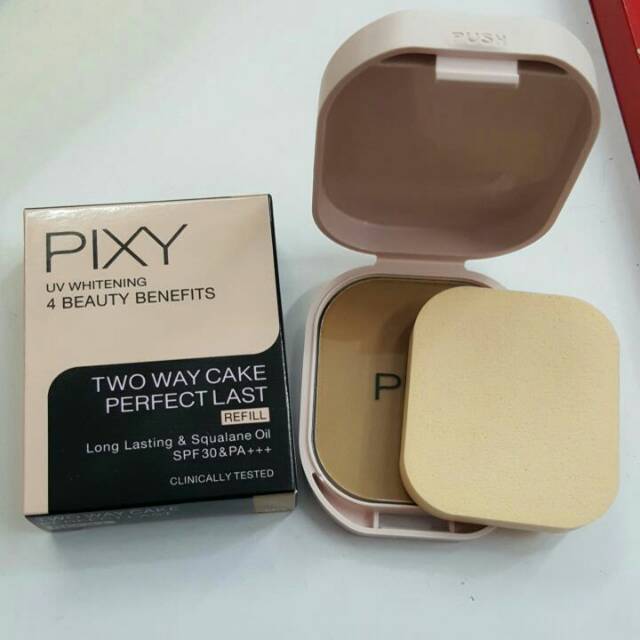 PIXY UV WHITENING 4 BEAUTY BENEFITS REFILL /SAMA TEMPAT TWO WAY CAKE PERFECT LAST