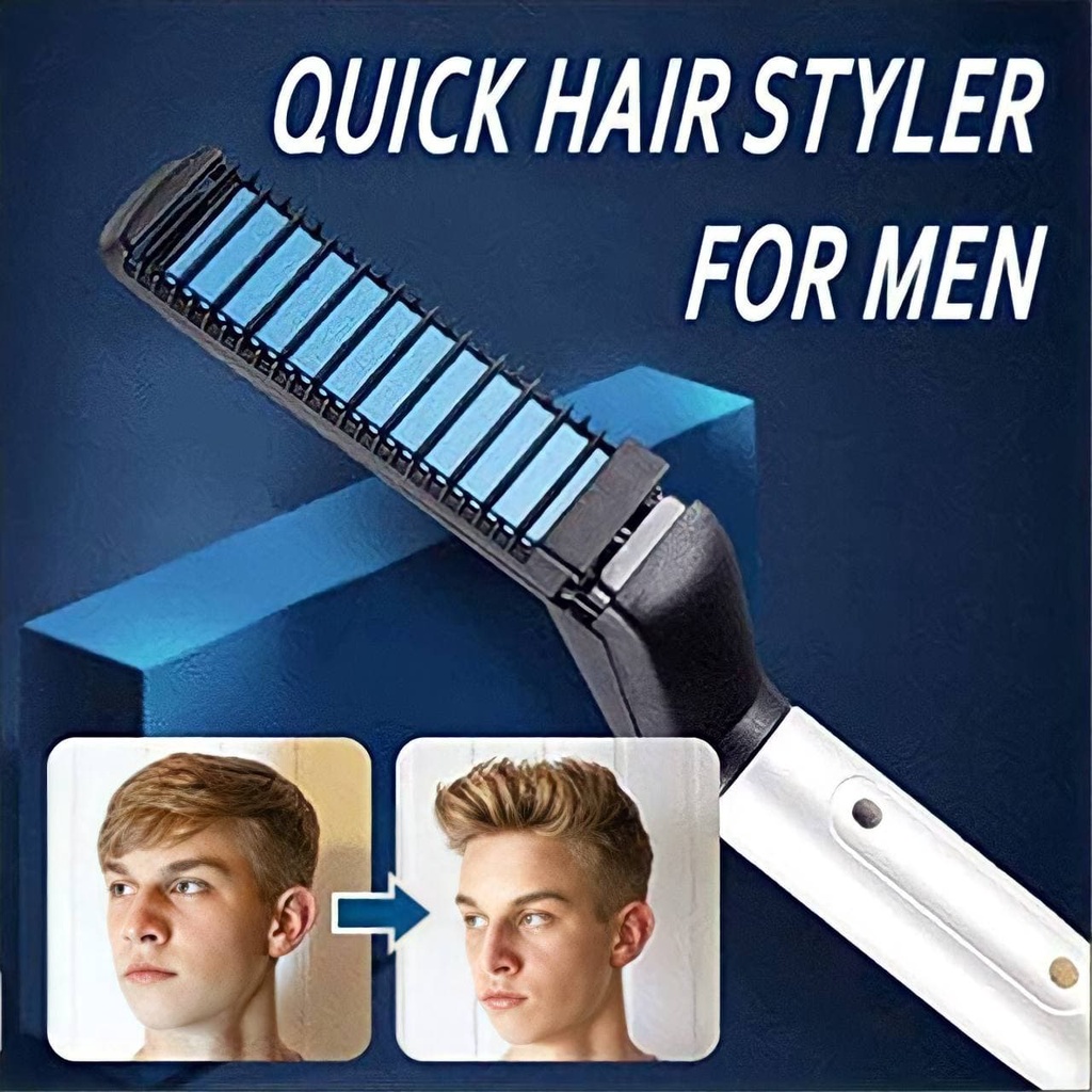 Fast Hair Styling &amp; Beard Straightener For MEN Sisir Pelurus Rambut Pria Elektrik