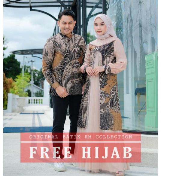Siap Kirim COUPLE BATIK GAMIS RAHAYU COUPLE ENGAGEMEN BEST SELLER BISA COD GRATIS HIJAB