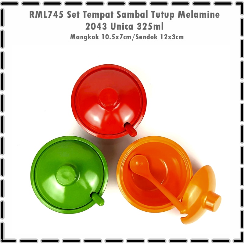 RML745 Set Tempat Sambal/Mangkok Sambal Melamine 2043 Unica 325ml