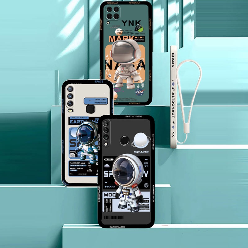 Casing Samsung A23 A13 A03 A11 M12 A03S A23 A22 A21S A12 A02S A51 A10 A30 A50 A52 A20S A10S J4 Plus Motif Astronot