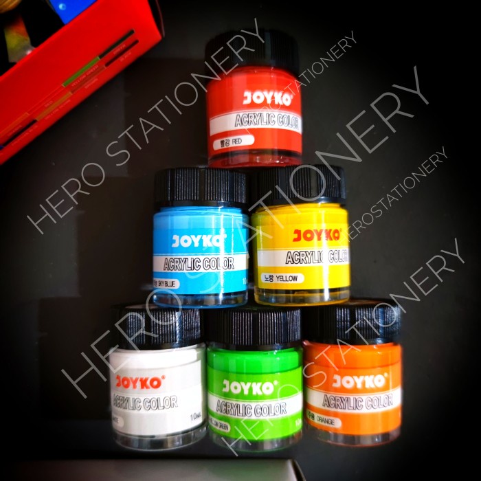 

Hot Sale Cat Akrilik Acrylic Color Paint Joyko Botol 10 Ml 12 Warna Acc-10Ml-12 Gilaa!!!