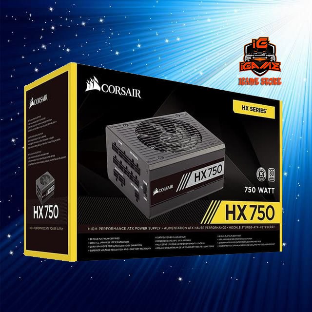 READY Corsair HX750 750W 80 PLUS PLATINUM Certified Fully Modular PSU SULTAN AGAN