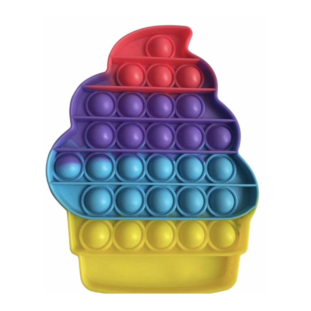 Mainan Pop it murah / UKURAN BESAR / popit Pop Its Square rainbow multicolor Fidget Toy Push bubble-2