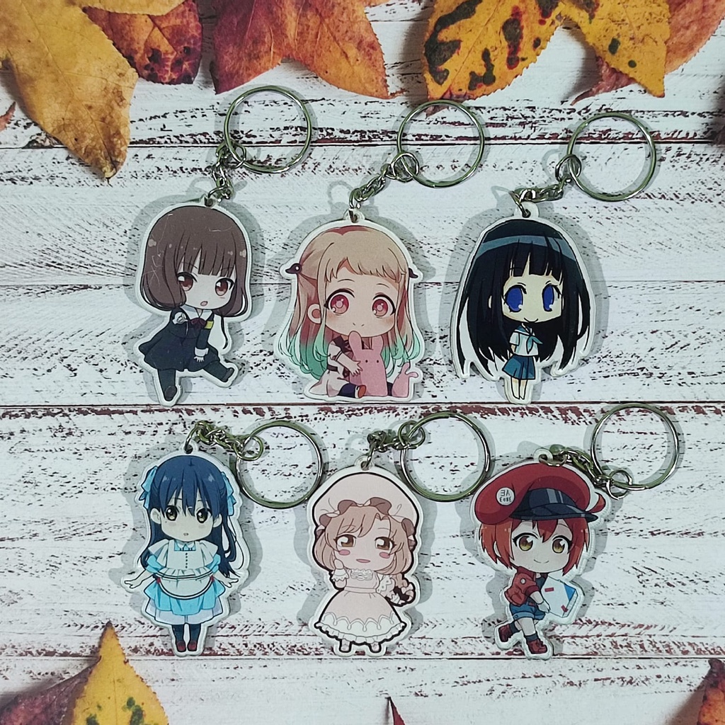 Souvenir Gantungan Kunci Anime - Kaguya-sama Love is War Jibaku Hanako-kun Hyouka Hello World Hatara