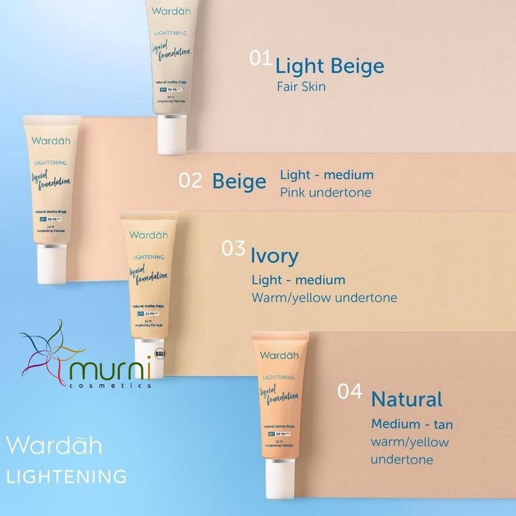 [ Mini Size ] WARDAH LIGHTENING LIQUID FOUNDATION SPF 40 PA+++ 6ML [ SACHET ]
