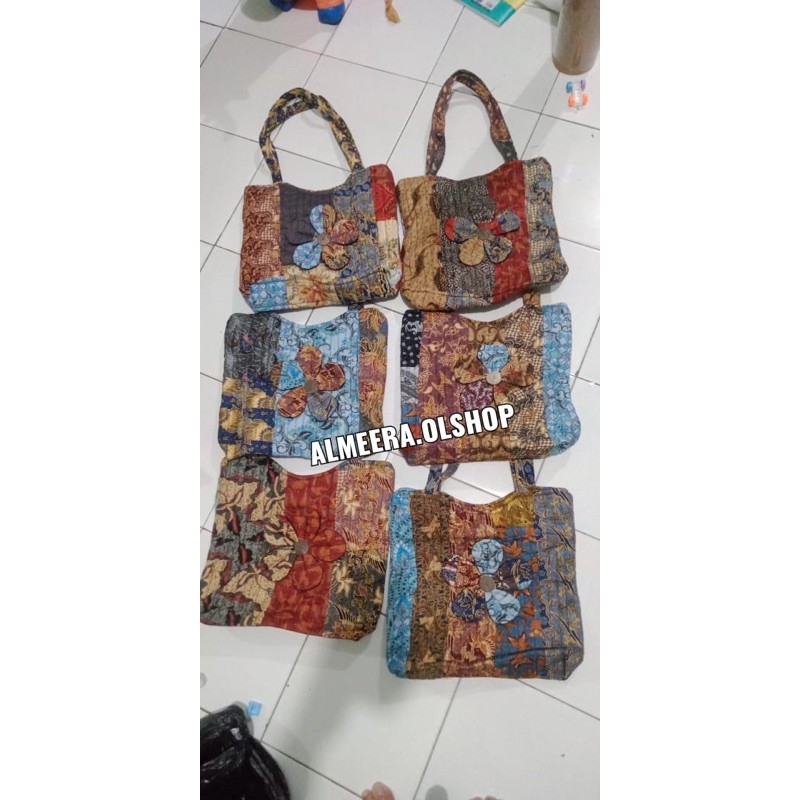 tas batik perca tote bag