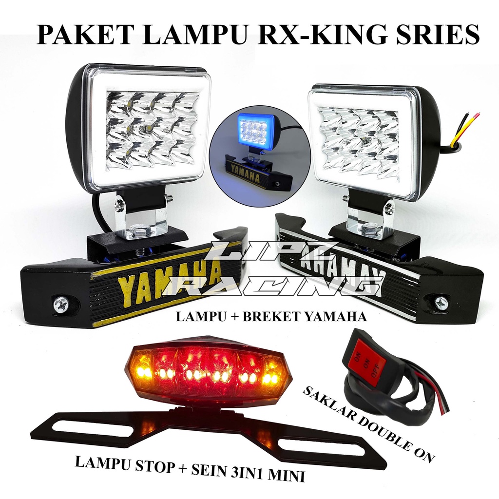 PAKET LAMPU LED MODEL TIPE 4649 + STOP LAMP + SAKLAR DOUBLE ON UNTUK RX-KING SRIES