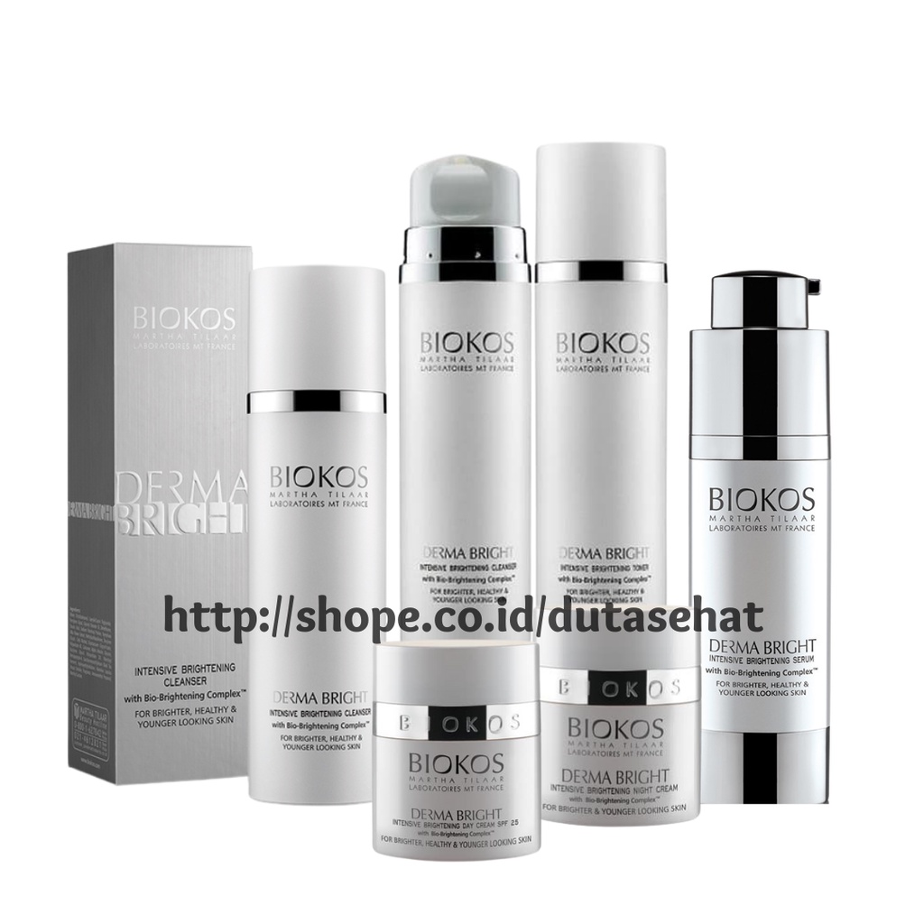 Biokos Derma Bright Intensive Brightening Cleanser, Day Cream, Night Cream, Serum, Toner - Perawatan