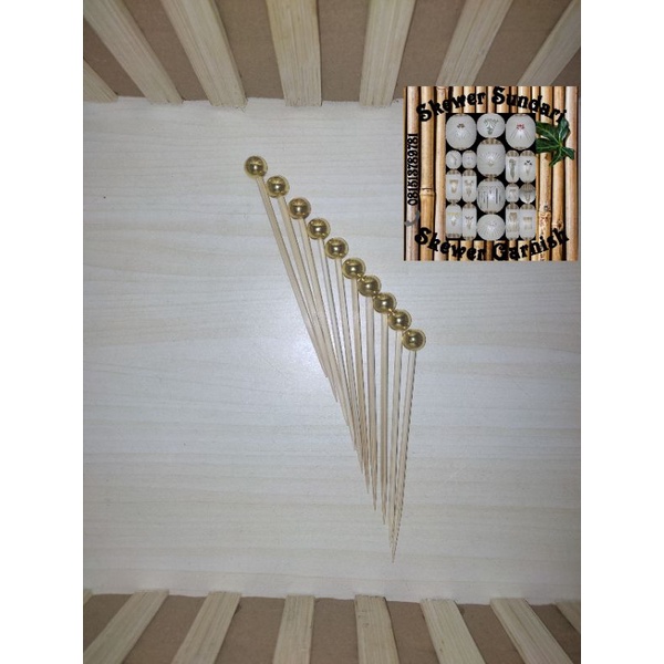 skewer gold / cocktail skewer 10cm (100pcs)