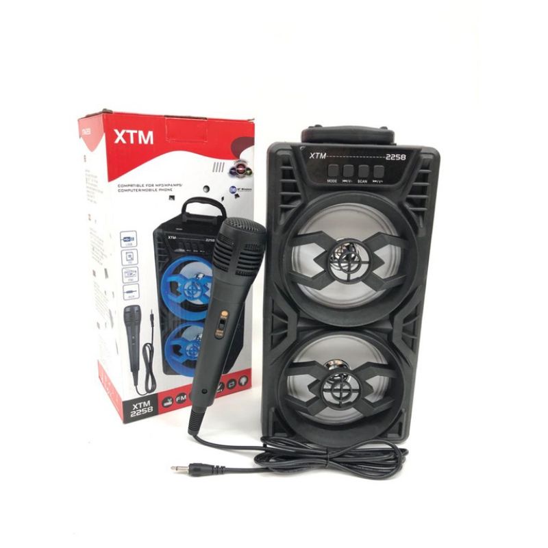 COD SPEAKER BLUETOOTH XTM 2258 PLUS Mic KARAOKE//SPEAKER SALON AKTIF X-BASS//SPEAKER KARAOKE XTM