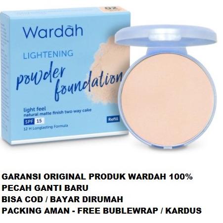 Big Sale✣ BFGGP [ PROMO ] bedak wardah lightening two way cake light feel fel padat powder foundatio
