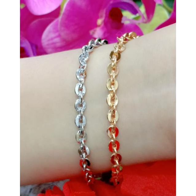 gelang tangan titanium nori besar polos 18 cm / ukuran bisa request