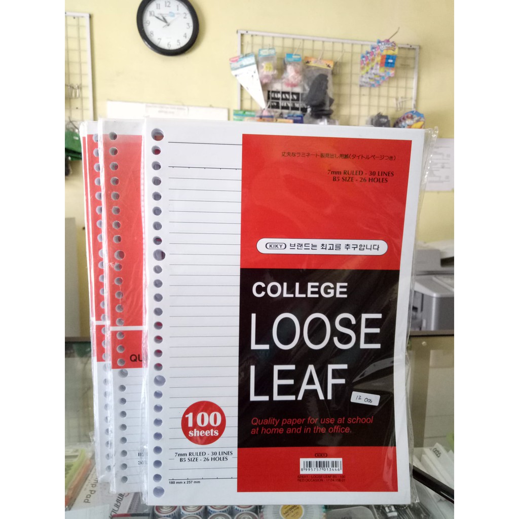 

college loose leaf/COLLEGE LOOSE LEAF ISI BINDER ISI 100 LEMBAR