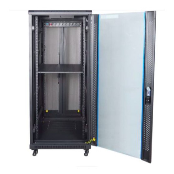 IR9027G - 27U Close Rack Depth 900mm Glass Door 19&quot; - INDORACK