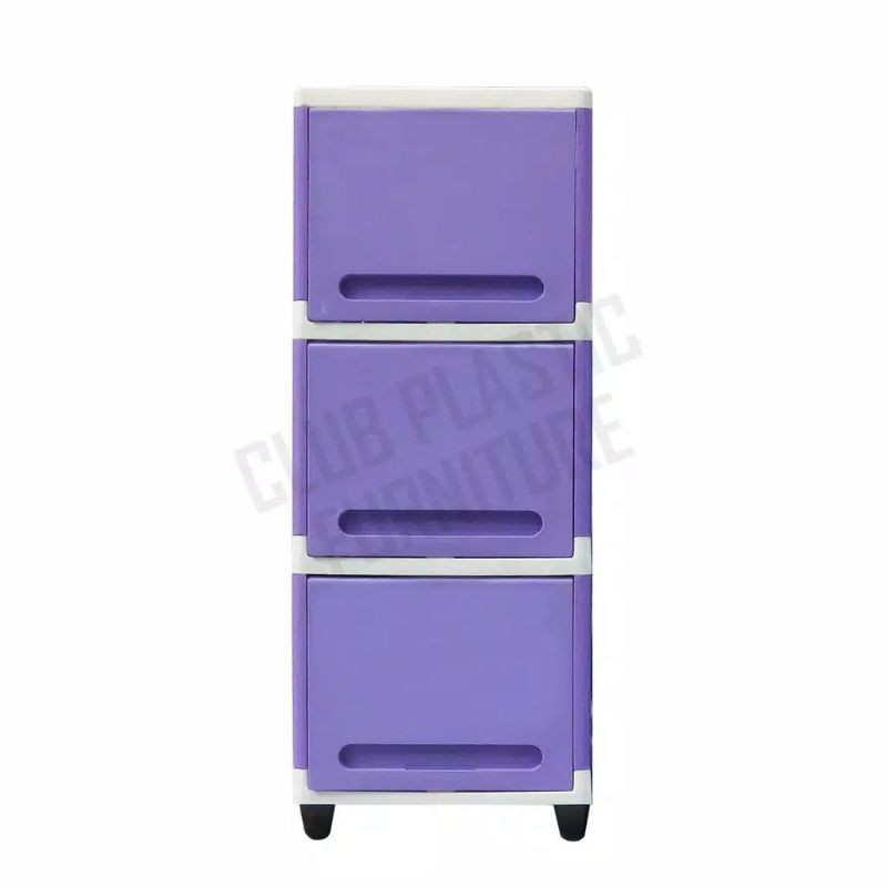 CLUB-Lemari Flip Cabinet Susun 3 / Lemari Kabinet / Laci Susun / Laci Serbaguna