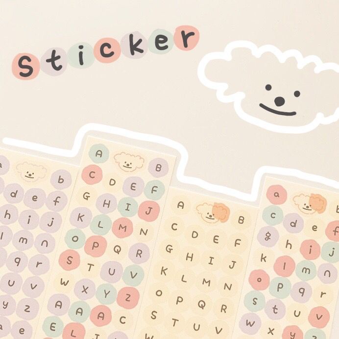 YSB - STICKER ALPHABET / STIKER HURUF / COLORFUL STICKER / SRCAPBOOK / DECO DIARY / JOURNAL