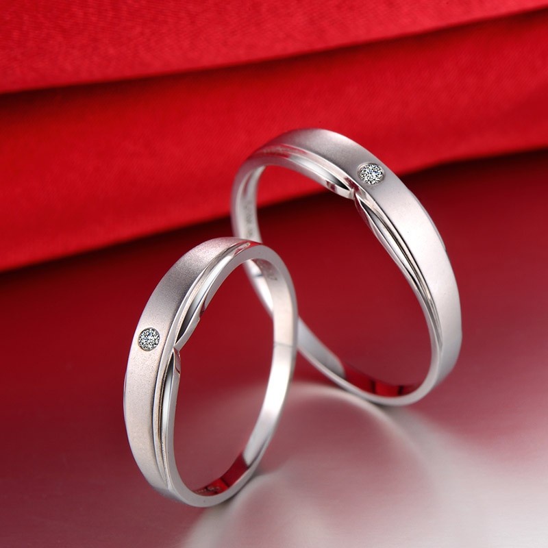Cincin Kawin Wanita Wedding Ring Couple Ring Tunangan Silver 925 Ring Pasangan Lamaran Cincin Hitam Silver Nikah Asli Perak Murni Kawin Pria Emas Sepasang Murah Perak 925 131