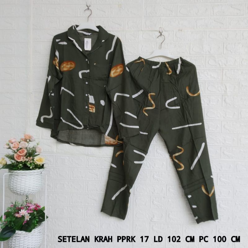 *Setelan Rayon Krah AMRO Lengan Panjang Celana Panjang (PPRK)