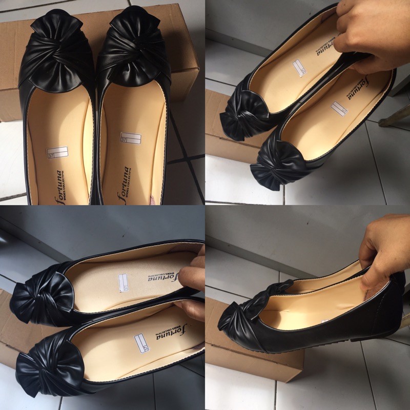 Flatshoes kerja hitam
