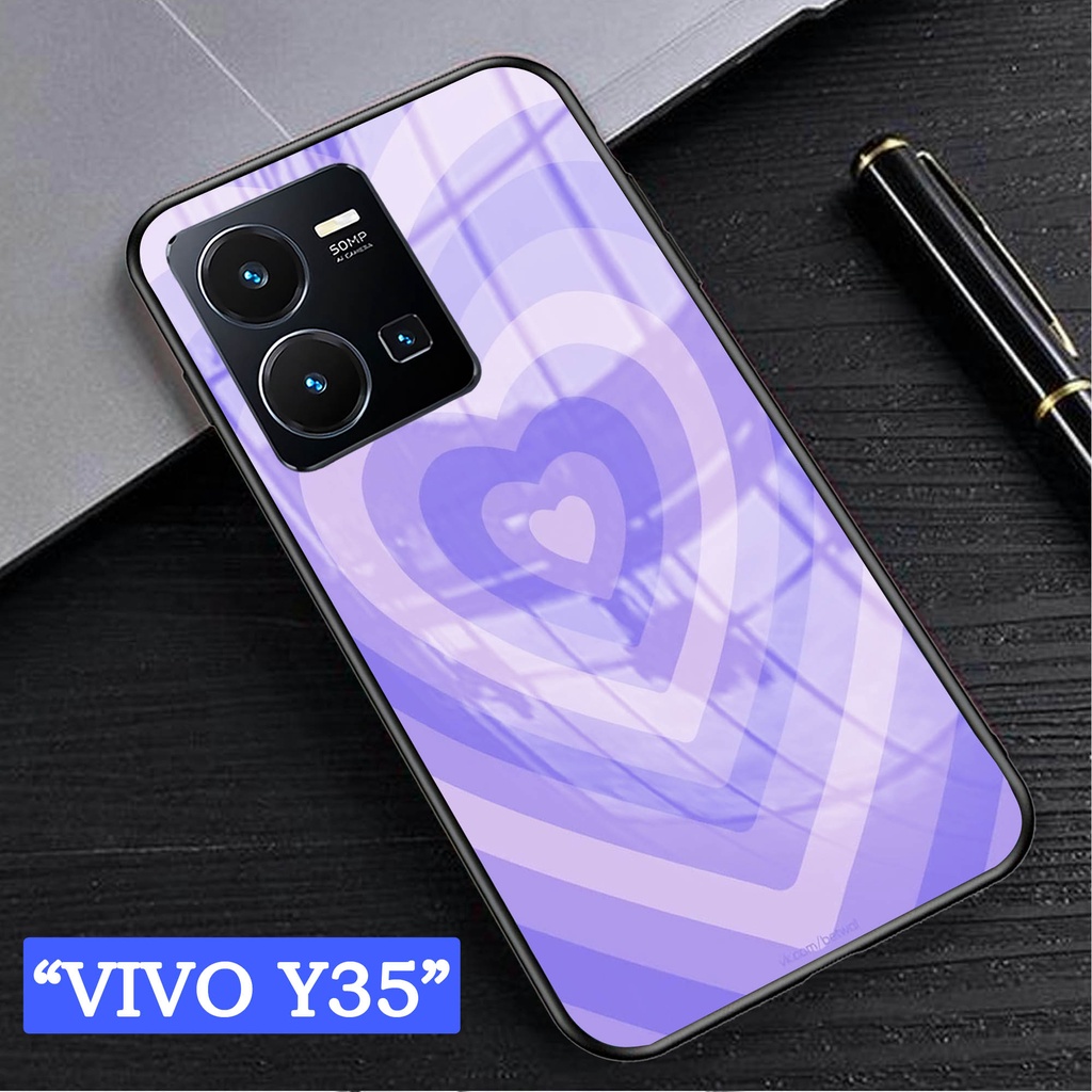 Softcase Glass Kaca VIVO  Y35 - Casing HP VIVO Y35 [ S55 ].