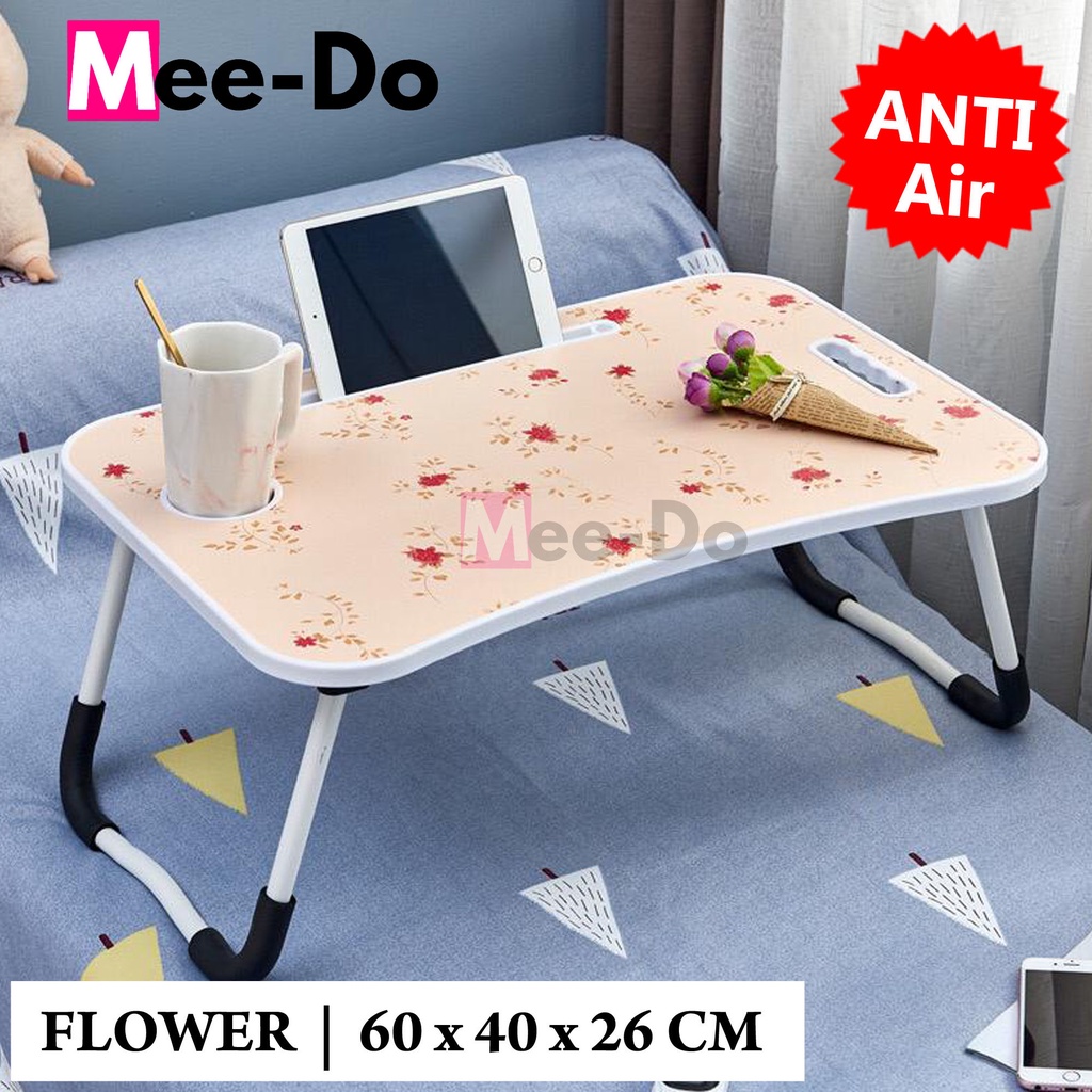 MEE DO Meja Lipat Laptop Belajar Anak Serbaguna Folding Table-MBL01 - Flower