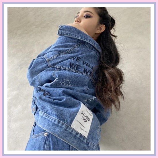 Jaket Jeans Denim Pria Wanita Motif Strip [ Unisex ] - Jaket Oversize - Jaket Brutalist Amr Original