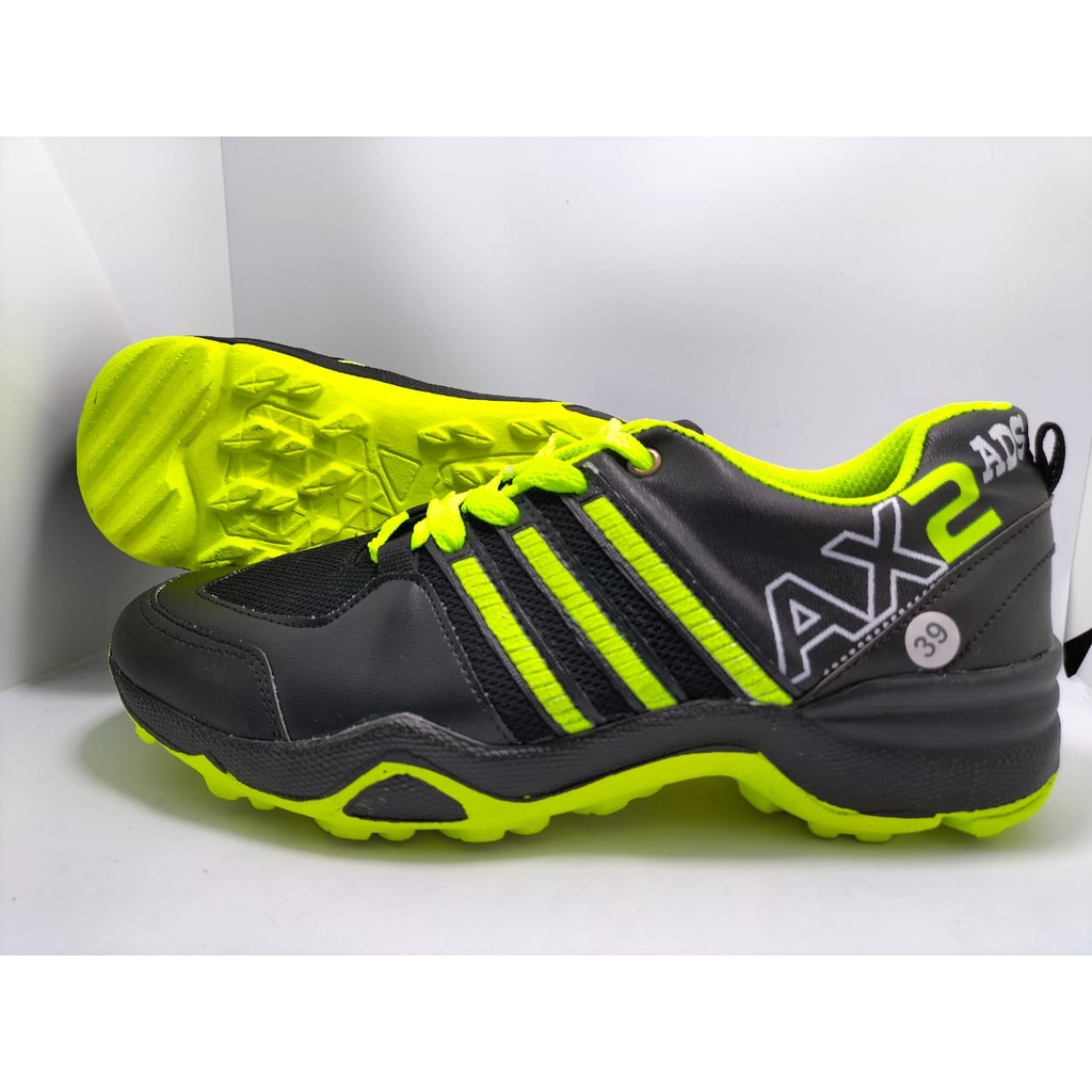 Sepatu Adidas AX2 Man Black Neon Running Fitnes Olahraga Lari Gym Fitnes Sport Pria Cowok Murah