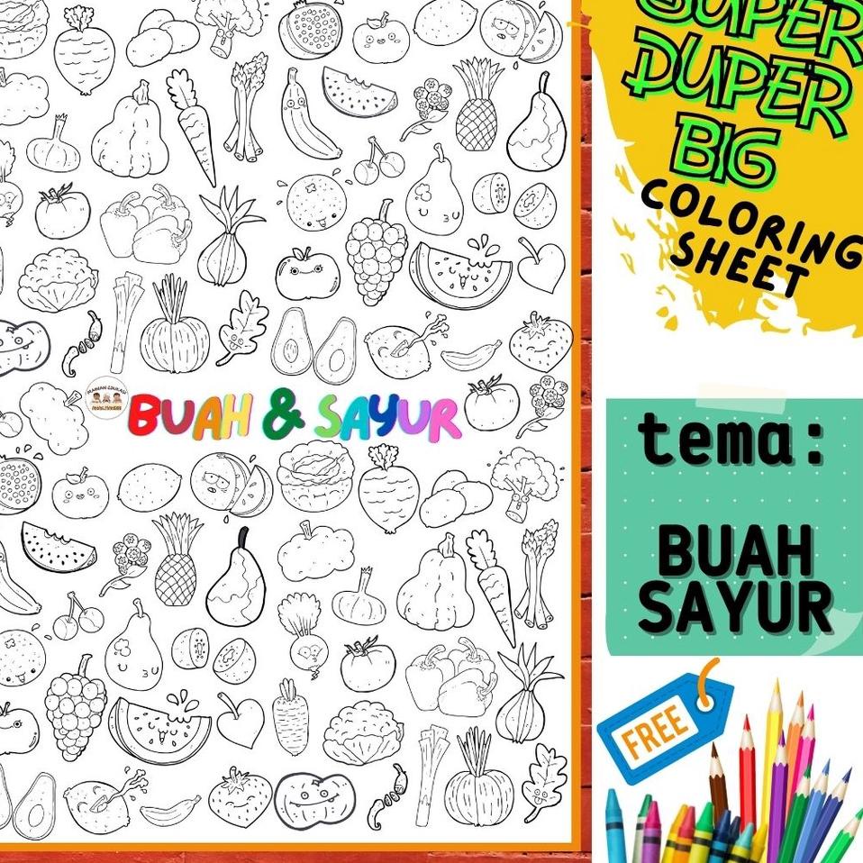 

(VG0➶) KERTAS MEWARNAI JUMBO Poster Mewarnai Raksasa Ukuran Besar Yukitadraw SERI DOODLE RAKSASA | Mainan edukasi kreasi anak kertas mewarna jumbo besar giant coloring sheet crayon ♒➶ Terupdate