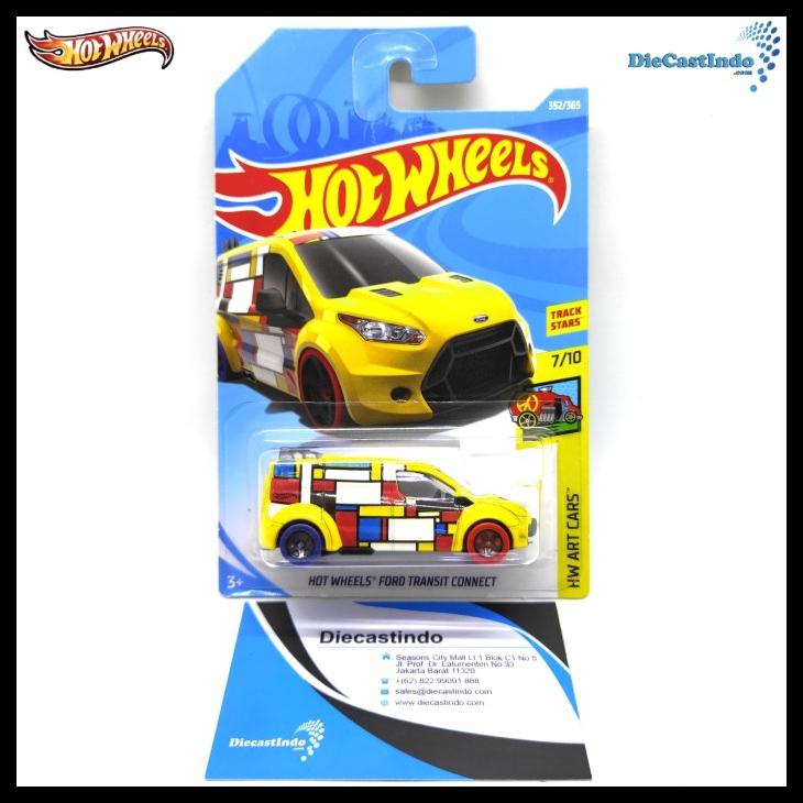 Hotwheels / Hot Wheels Ford Transit Connect Hw Art Cars Kuning