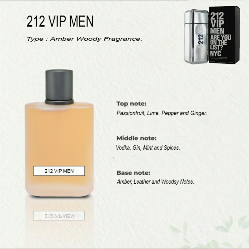 Parfum Refill 212 VIP MEN | CAROLINA HERRERA