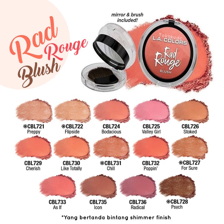 BLUSH ON PEMERAH PIPI ROUGE BLUSH BY L COLORS