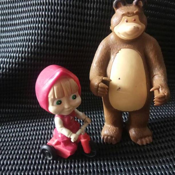 ➞Bayar Di Tempat Mainan Figure Masha and The Bear dan Dora The Explorer Anak marsha dan beruang film mcd original J68