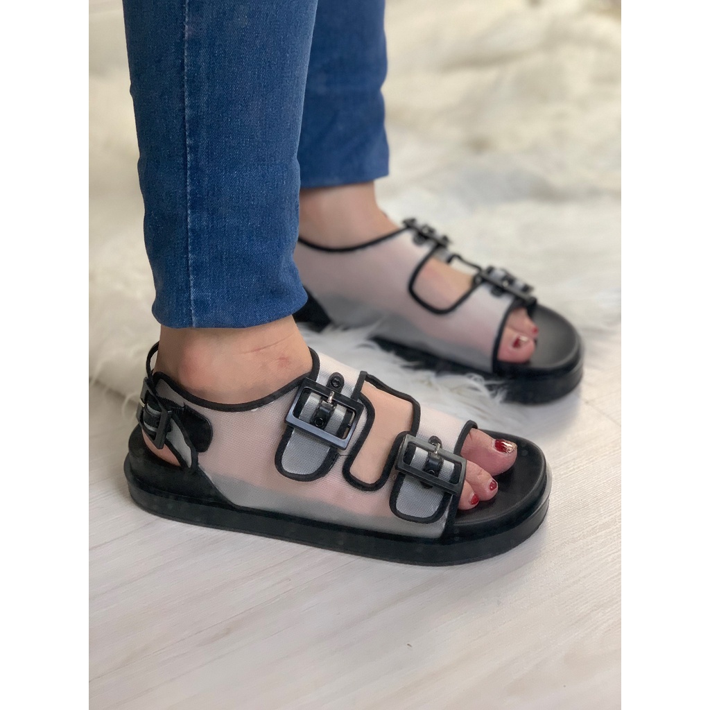 SANDAL WANITA CKS CKS339 MESH FLATFORM  PREMIUM IMPORT