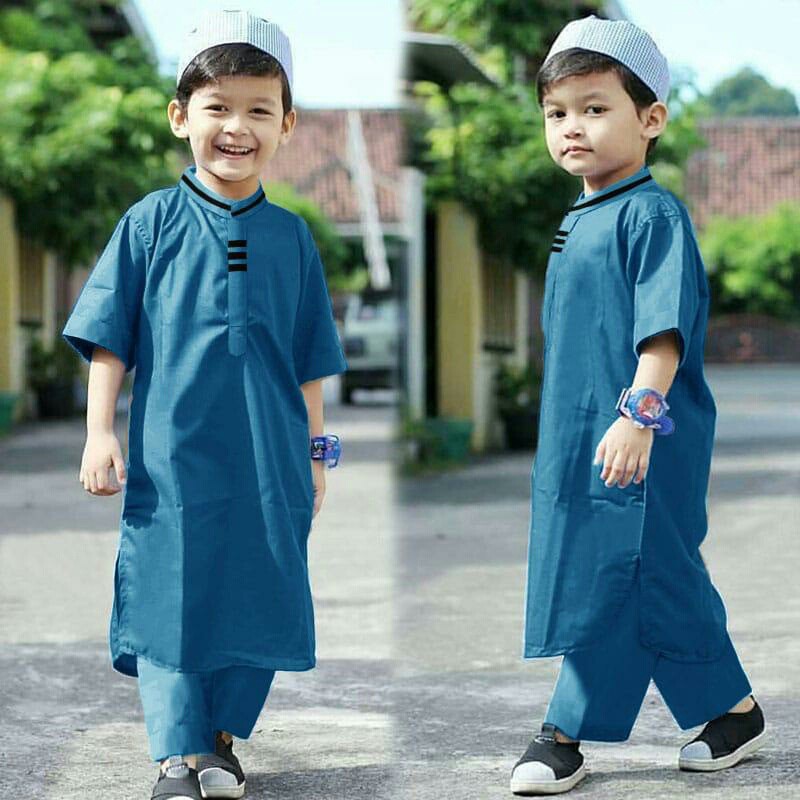 HCL Setelan Iqbal - Baju Setelan Anak Laki-laki - Busana Anak Muslim Casual - Pakaian Anak Koko