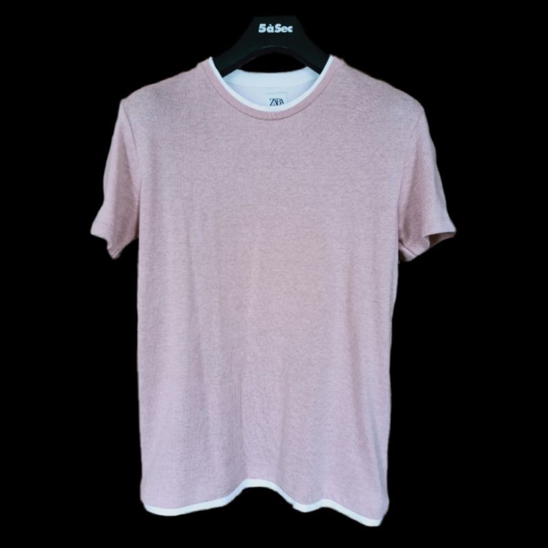 Kaos Lengan Pendek Pria ZARA Original Baju Cowok Casual T-shirt Modis