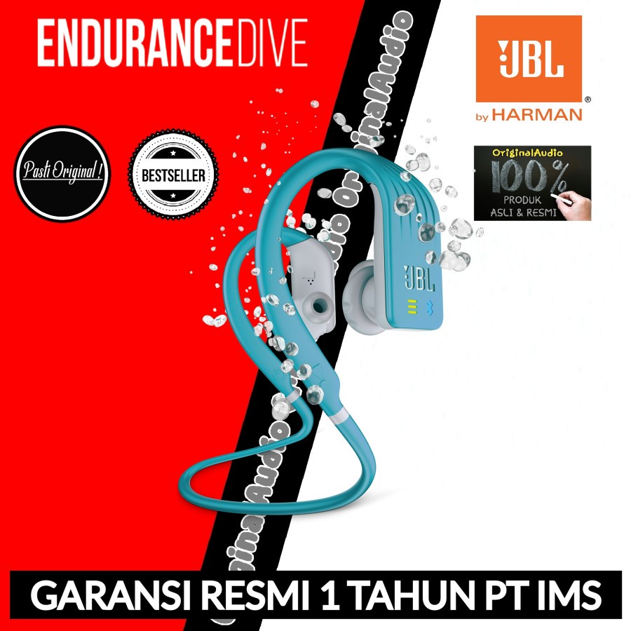 JBL Endurance Dive Waterproof Wireless Sport Earphones With MP3 Player Original