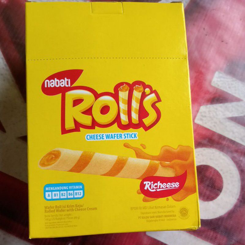 

nabati roll's cheese wafer stick 160gr isi 20 psc