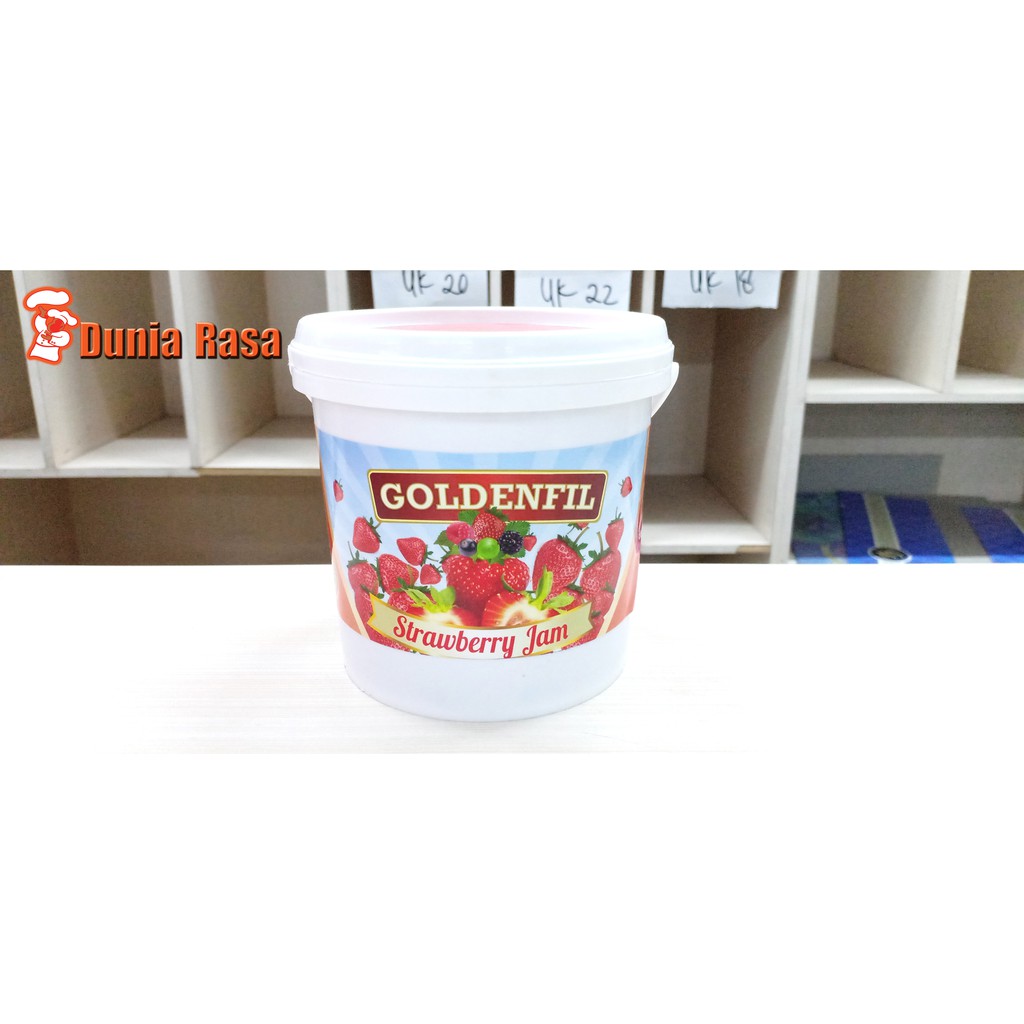 

Goldenfil Strawberry Jam 1KG (Gratis MRJELLY Ekonomis 1 Sachet)