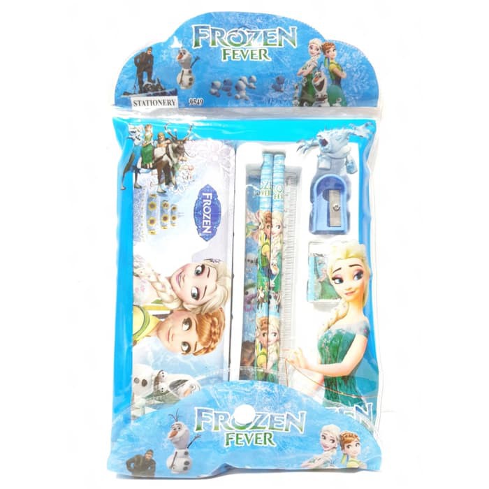 

Stationery Set Kotak Pensil Frozen Alat Tulis Anak Perempuan Biru